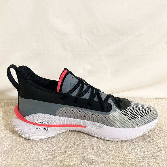 Under Armour Curry 7 UNDRTD Black/Grey/Red size 9 MEN’S BASKETBALL SHOES - Picture 4 of 9